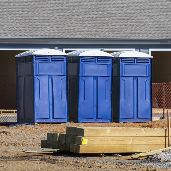 what is the maximum capacity for a single porta potty in Adams MI